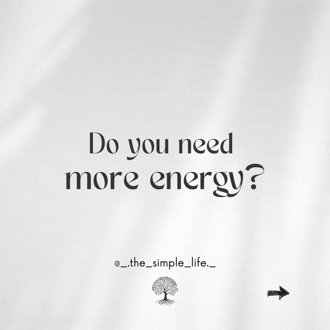 Do you need more energy?