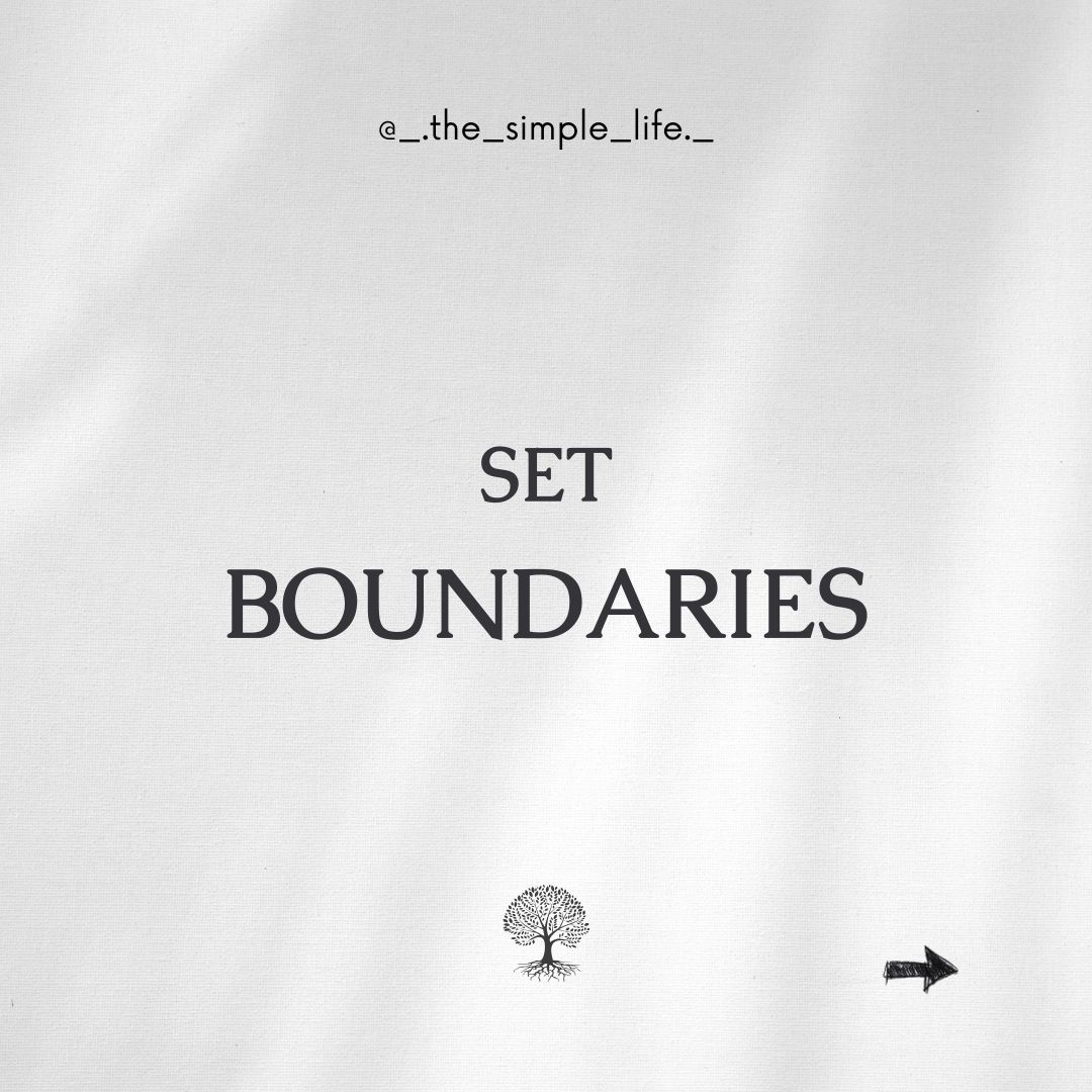 Set boundaries